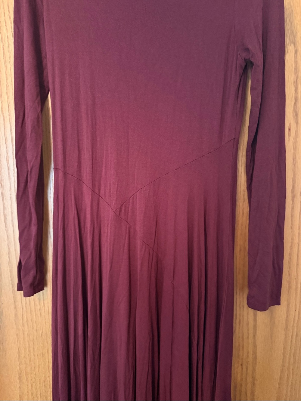 Bluivy Long Sleeve Maxi Dress in Burgundy - Picture 2 of 5
